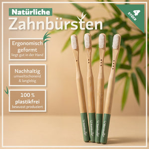 Bambus Zahnbürsten - Mittel - 4er Set - Bambuna